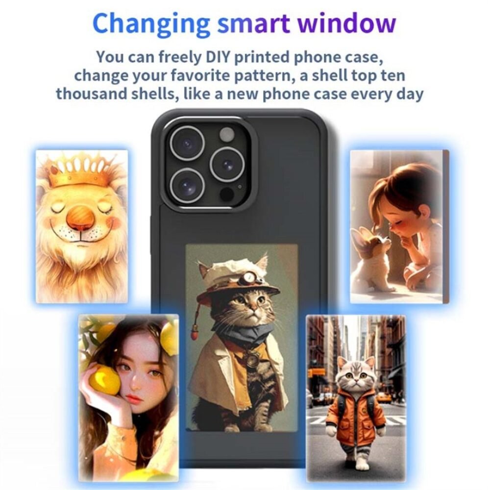 NFC DIY E-Ink Screen Phone Case