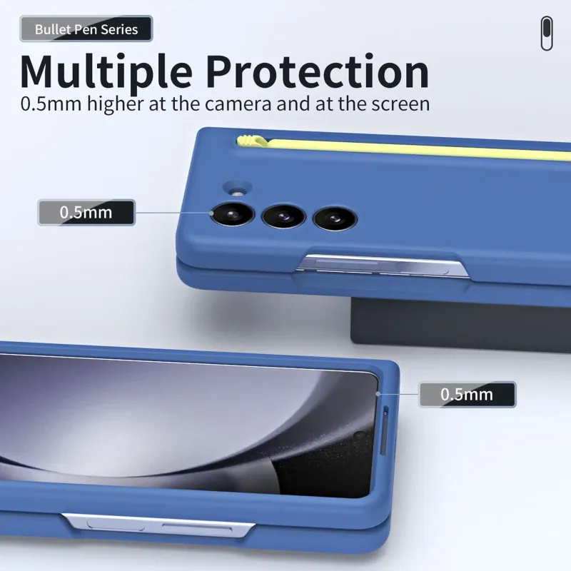 Samsung Galaxy Z Fold 6 Ultra Slim Case with S Pen Holder Soft Matte Shockproof Cover