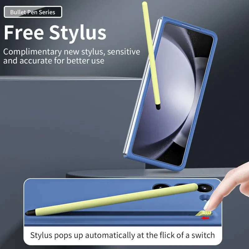 Samsung Galaxy Z Fold 6 Ultra Slim Case with S Pen Holder Soft Matte Shockproof Cover