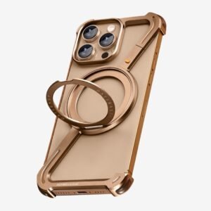 Z-Shape Aluminum Metal Bumper with 360° Rotating Kickstand MagSafe Metal