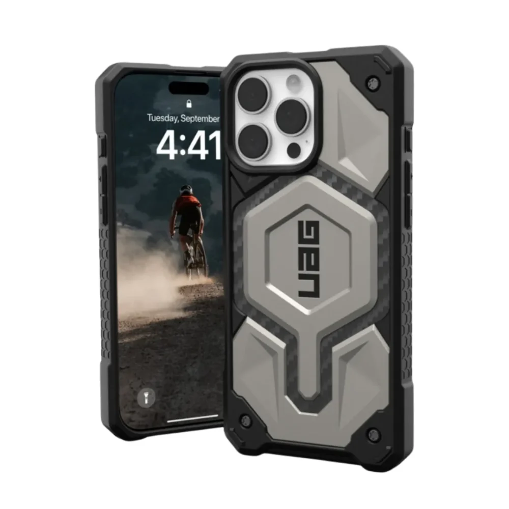 UAG Monarch Pro iPhone Case | 16 to 13 Series | Ultra-Rugged Carbon Fiber | MagSafe Compatible | Military-Grade Protection