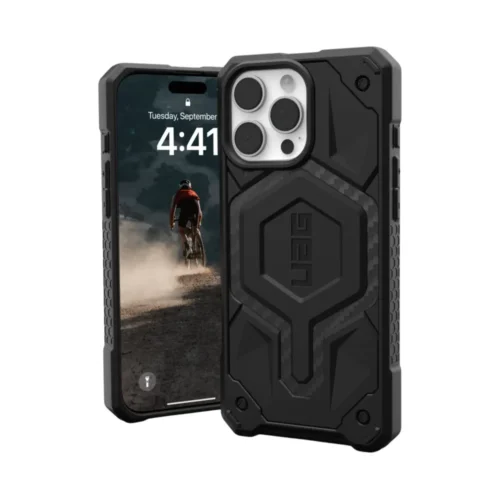 UAG Monarch Pro iPhone Case | 16 to 13 Series | Ultra-Rugged Carbon Fiber | MagSafe Compatible | Military-Grade Protection