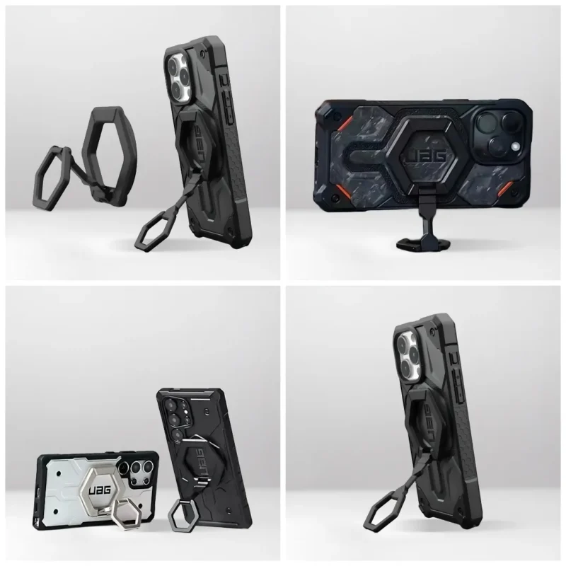 UAG Rugged Hexagon Magnetic Kickstand for iPhone & Samsung Series – Shockproof Military-Grade Protection with 360° Rotating Ring UAG Rugged Hexagon Magnetic Kickstand for iPhone & Samsung Series – Shockproof Military-Grade Protection with 360° Rotating Ring