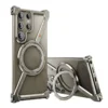 Aluminium Z-Shape Metal Bumper Case for iPhone | MagSafe Compatible | Built-in 360° Rotating Stand