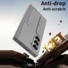 Samsung Galaxy Z Fold 6 Silicone Case with Wrist Strap, Hidden Stand & Hinge Protection – Soft Touch Protective Cover