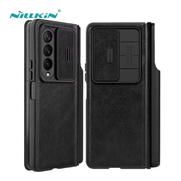NILLKIN QIN Pro Leather Case for Samsung Galaxy Z Fold 6/5/4/3 – Premium Flip Cover with Camera Protection & Card Slot