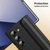 Samsung Galaxy Z Fold 6 S Pen Case, Hinge Protection & Built-in Stand, Premium Matte Finish Cover