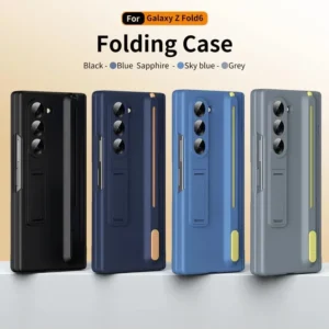 Samsung Galaxy Z Fold 6 S Pen Case, Hinge Protection & Built-in Stand, Premium Matte Finish Cover
