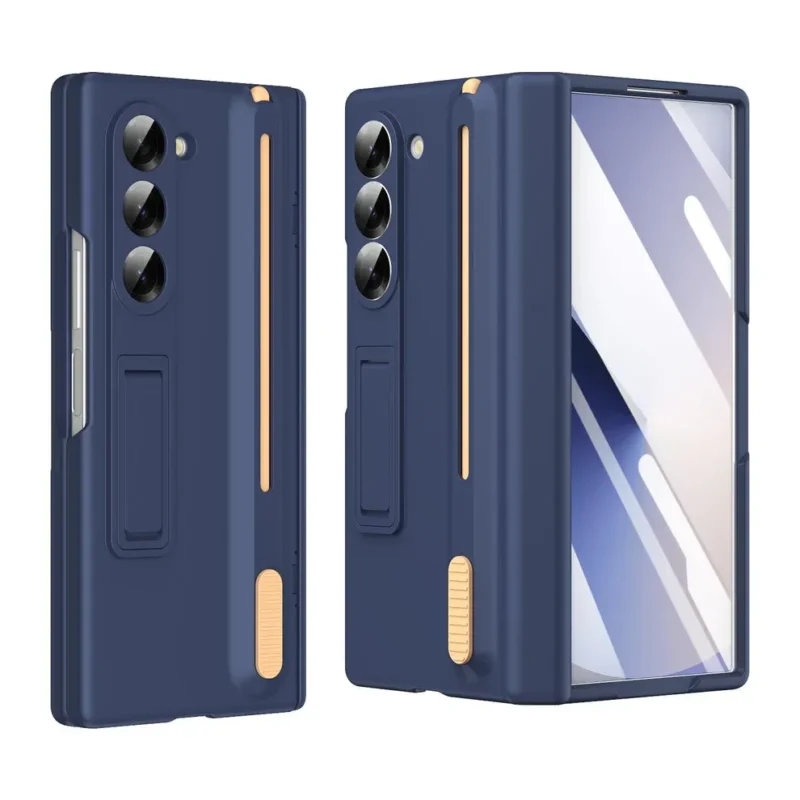 Samsung Galaxy Z Fold 6 S Pen Case, Hinge Protection & Built-in Stand, Premium Matte Finish Cover