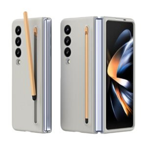 Samsung Galaxy Z Fold 4 Case, Slim Matte Protective Cover with Built-in Stylus S Pen Slot, Lightweight Hard Shell