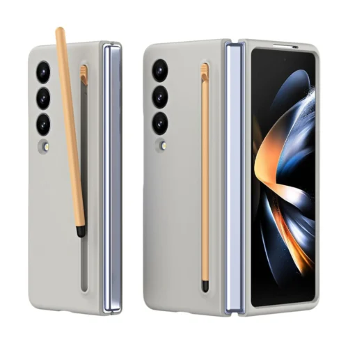 Samsung Galaxy Z Fold 4 Case, Slim Matte Protective Cover with Built-in Stylus S Pen Slot, Lightweight Hard Shell