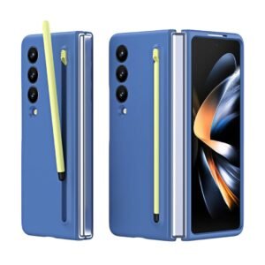 Samsung Galaxy Z Fold 4 Case, Slim Matte Protective Cover with Built-in Stylus S Pen Slot, Lightweight Hard Shell