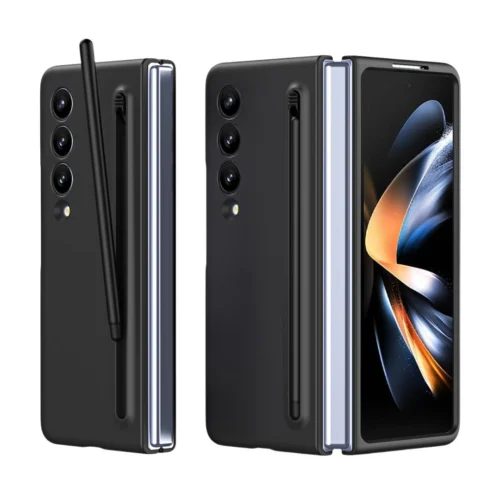 Samsung Galaxy Z Fold 4 Case, Slim Matte Protective Cover with Built-in Stylus S Pen Slot, Lightweight Hard Shell