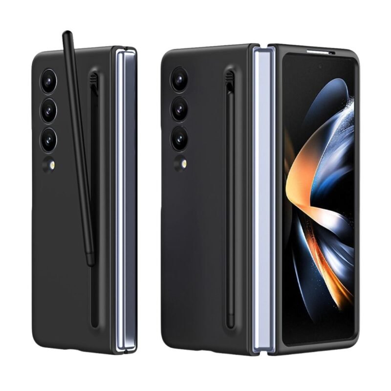 Samsung Galaxy Z Fold 4 Case, Slim Matte Protective Cover with Built-in Stylus S Pen Slot, Lightweight Hard Shell