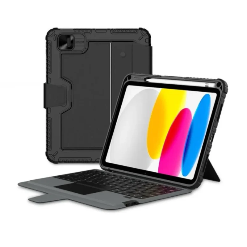 NILLKIN Bumper Combo Keyboard Case for iPad 10th Gen | Ultra-Slim Protection + Wireless Keyboard | 360° Rotating Stand