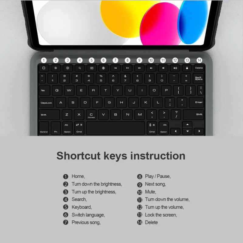 NILLKIN Bumper Combo Keyboard Case for iPad 10th Gen | Ultra-Slim Protection + Wireless Keyboard | 360° Rotating Stand