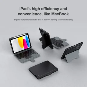 NILLKIN Bumper Combo Keyboard Case for iPad 10th Gen | Ultra-Slim Protection + Wireless Keyboard | 360° Rotating Stand