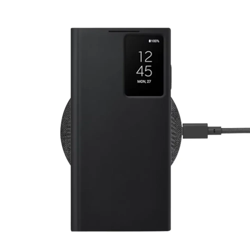 Samsung Galaxy S24 Ultra Smart View Wallet Flip Case – Premium Leather Cover with Card Slots