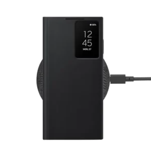 Samsung Galaxy S24 Ultra Smart View Wallet Flip Case – Premium Leather Cover with Card Slots