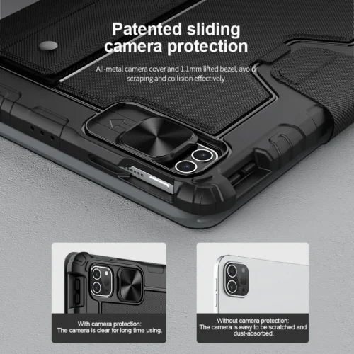 NILLKIN Bumper Combo Keyboard Case | iPad Air 11 & iPad Air 13 | Ultra-Slim Protection + Wireless Keyboard | 360° Rotating Stand