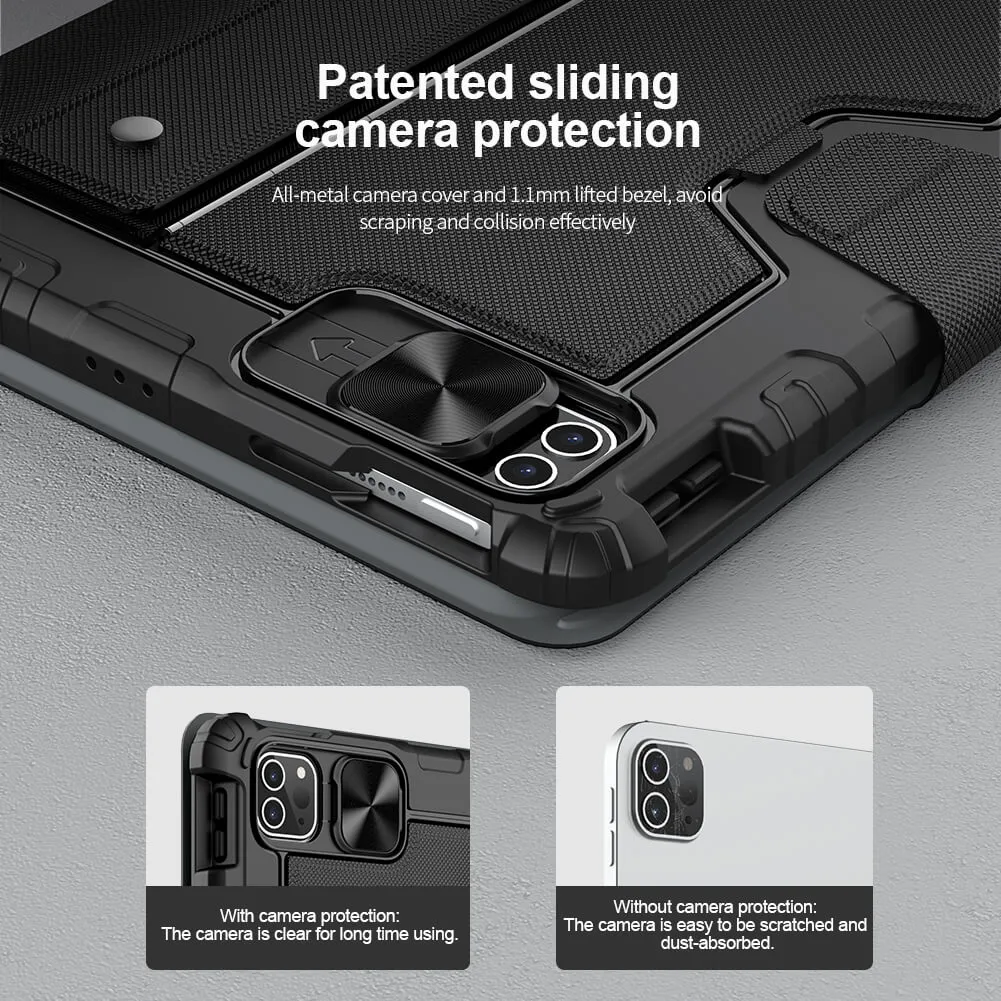 NILLKIN Bumper Combo Keyboard Case | iPad Air 11 & iPad Air 13 | Ultra-Slim Protection + Wireless Keyboard | 360° Rotating Stand