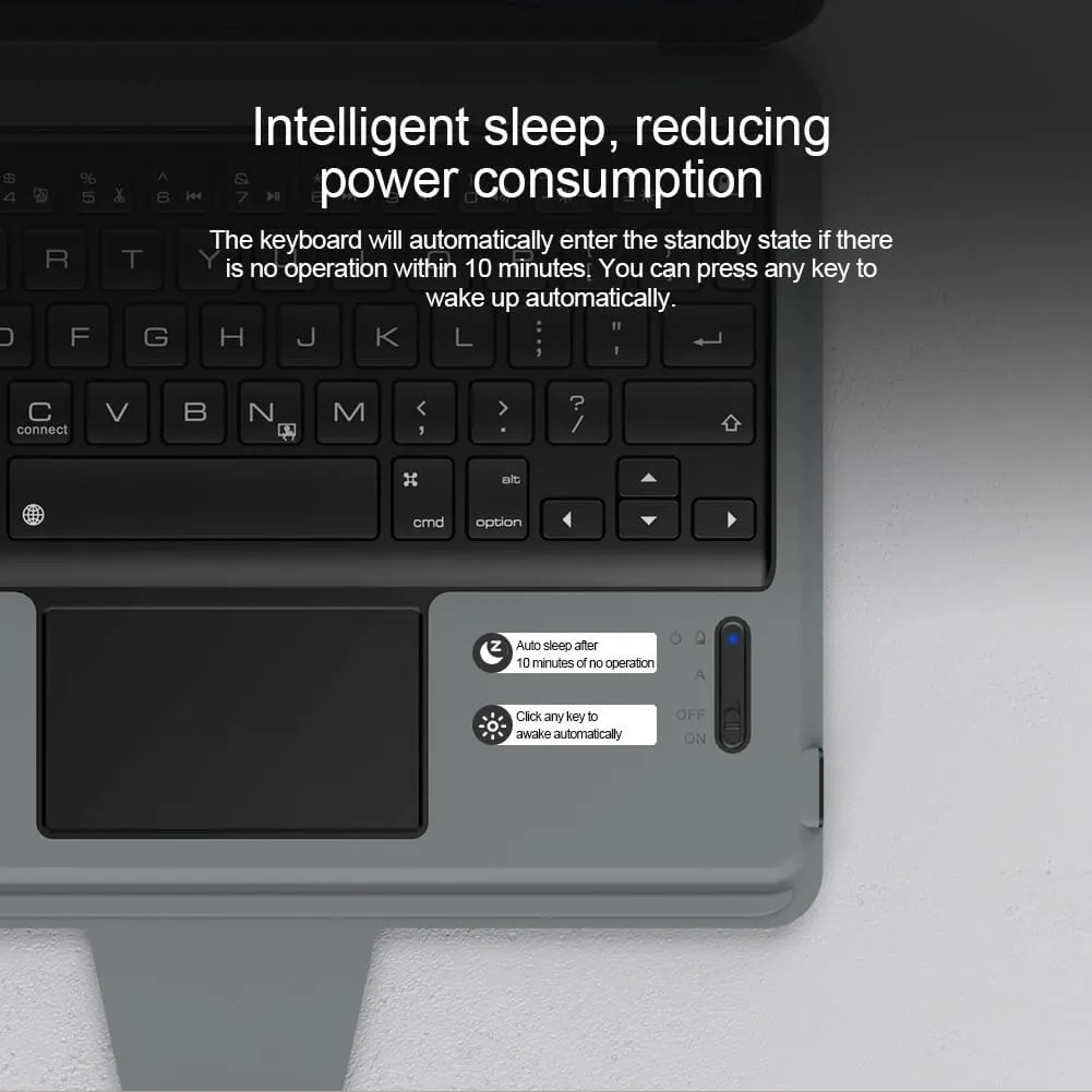 NILLKIN Bumper Combo Keyboard Case | iPad Air 11 & iPad Air 13 | Ultra-Slim Protection + Wireless Keyboard | 360° Rotating Stand