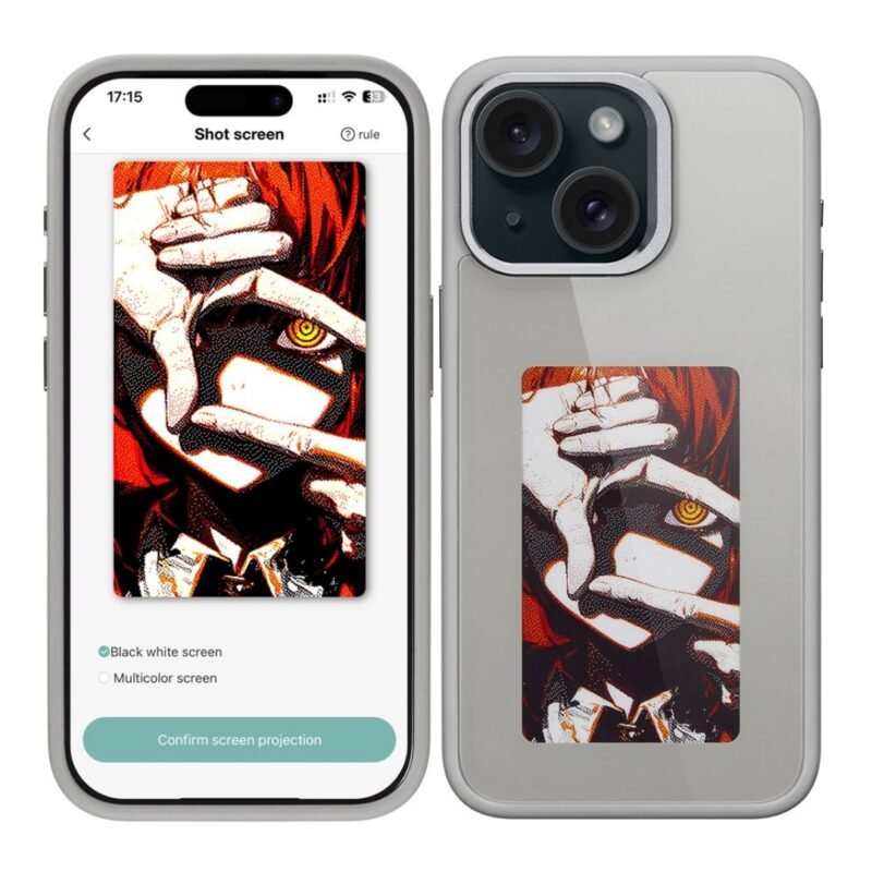 NFC E-Ink Smart Display, DIY Photo Changing Back Cover, Durable TPU & PC