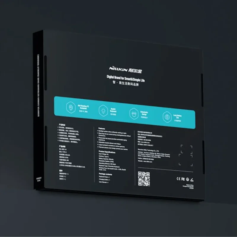 Apple iPad Pro 13 (2025/2024) Case Nillkin Bumper Combo Backlit Keyboard Detachable Kickstand PU Leather Black