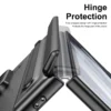 Samsung Galaxy Z Fold 7 Leather Case with Built-in Stylus Holder & Front Glass Protection
