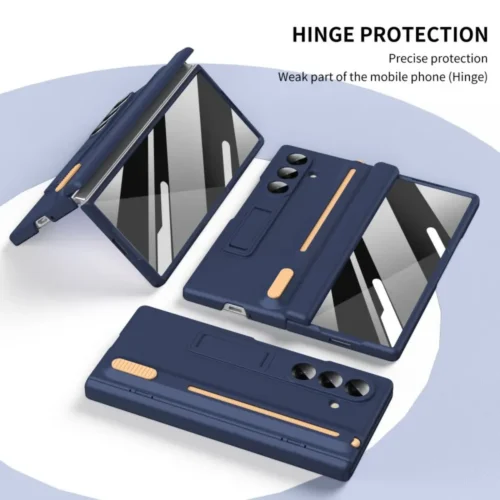 Samsung Galaxy Z Fold 7 Shockproof Case with Built-in Kickstand | Tempered Glass & Stylus – The Ultimate Protection for Your Foldable Phone Protect your premium Samsung Galaxy Z Fold 7 5G with our innovative shockproof case, designed for ultimate durability & convenience. Featuring a built-in kickstand, tempered glass screen protector, and stylus compatibility, this case ensures all-around protection while enhancing functionality. with Built-in Kickstand | Tempered Glass & Stylus