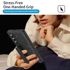 Samsung Galaxy Z Fold 7 Silicone Strap Case with Stand | Hinge & Front Glass Protection Samsung Galaxy Z Fold 7 Silicone Strap Case with Stand | Hinge & Front Glass Protection