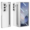 Samsung Galaxy Z Fold 7 Leather Case with Built-in Stylus Holder & Front Glass Protection