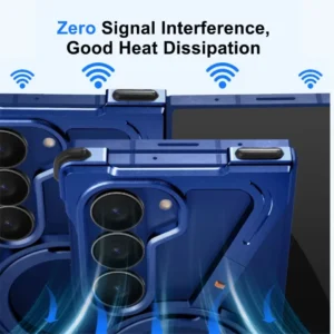 Samsung Galaxy Z Fold 7 Metal Case with Frameless Z Aluminium Alloy | Rotating Stand & MagSafe Compatible