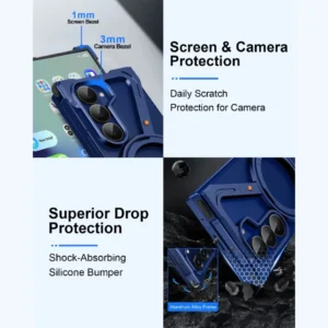 Samsung Galaxy Z Fold 7 Metal Case with Frameless Z Aluminium Alloy | Rotating Stand & MagSafe Compatible