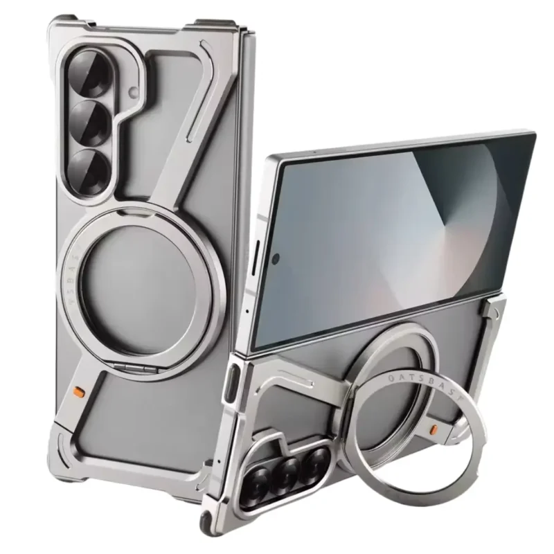 Samsung Galaxy Z Fold 7 Metal Case with Frameless Z Aluminium Alloy | Rotating Stand & MagSafe Compatible