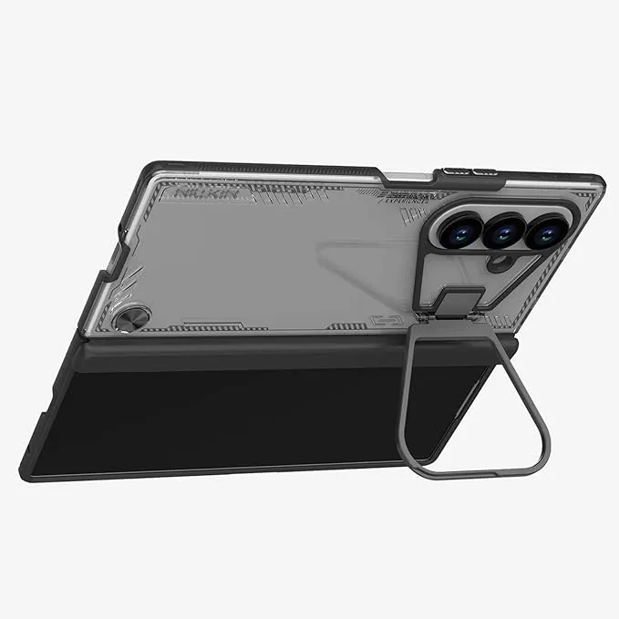 Nillkin Iceblade Camprop Case for Samsung Galaxy Z Fold 7 | Airbag Corners & Stand Black Shockproof Armor