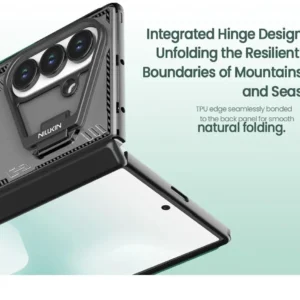 Nillkin Iceblade Camprop Case for Samsung Galaxy Z Fold 7 | Airbag Corners & Stand Black Shockproof Armor