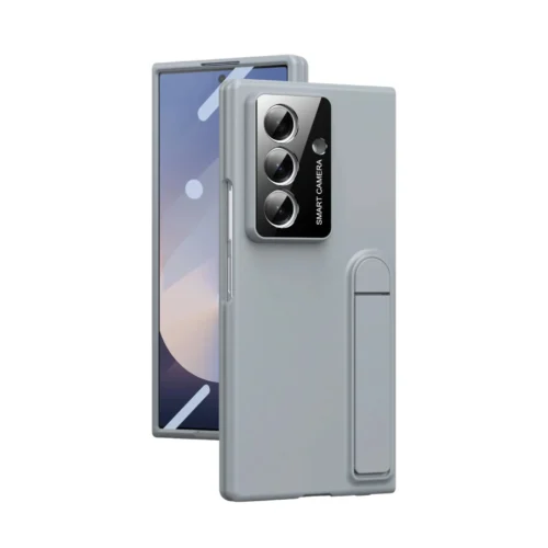 Samsung Galaxy Z Fold 7 Case with Foldable Kickstand | Slim Hard PC Shockproof Cover | Skin Touch Protective Phone Case | Hands Free Stand