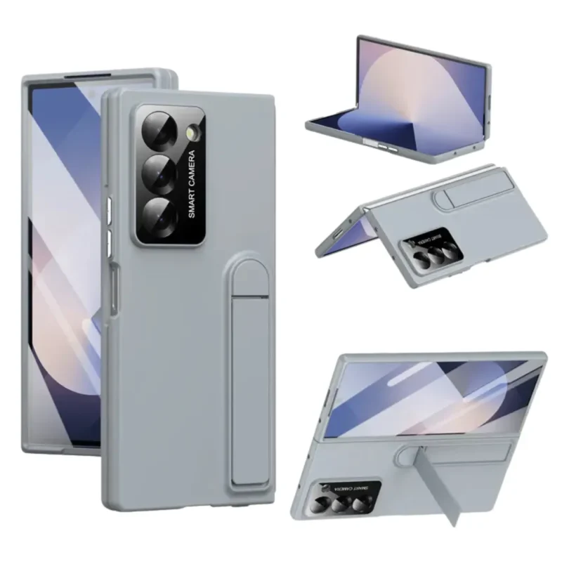 Samsung Galaxy Z Fold 7 Luxury Bumper Case with Built-in Stand & Anti-Drop Protection