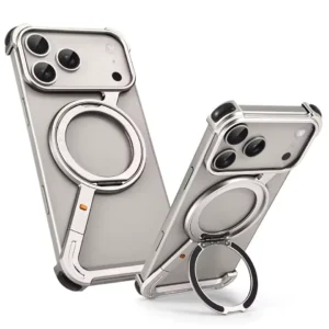 Z-Shape Metal Bumper Case with Stand for iPhone 17 Pro & iPhone 17 Pro Max