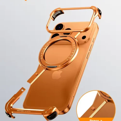 Z-Shape Metal Bumper Case with Stand for iPhone 17 Pro & iPhone 17 Pro Max