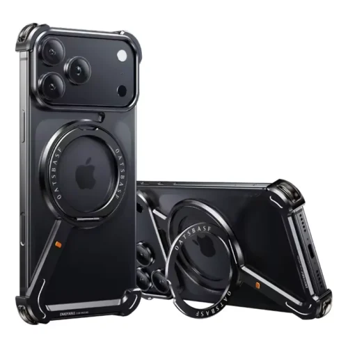 Z-Shape Metal Bumper Case with Stand for iPhone 17 Pro & iPhone 17 Pro Max