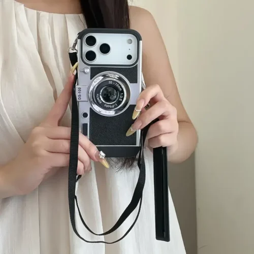 Retro Camera Style Case for iPhone 17 Series with Adjustable Strap | Vintage Camera Design Protective Cover Retro Camera Style Case for iPhone 17 Series with Adjustable Strap | Vintage Camera Design Protective Cover
