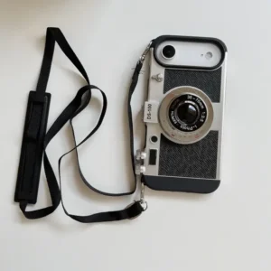 Retro Camera Style Case for iPhone 17 Series with Adjustable Strap | Vintage Camera Design Protective Cover