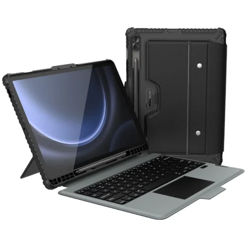 NILLKIN Backlit Bluetooth Keyboard Case for Samsung Galaxy Tab S9 FE Plus | Detachable Keyboard Cover NILLKIN Backlit Bluetooth Keyboard Case for Samsung Galaxy Tab S9 FE Plus | Detachable Keyboard Cover