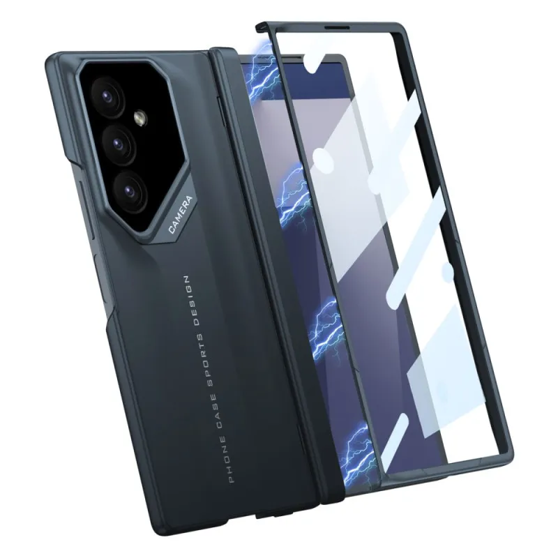 Samsung Galaxy Z Fold 7 Magnetic Hinge Protection Case with Full Body Frame & Transparent Front Cover