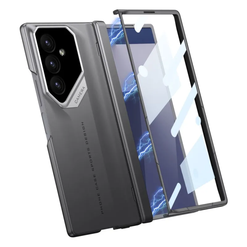 Samsung Galaxy Z Fold 7 Magnetic Hinge Protection Case with Full Body Frame & Transparent Front Cover