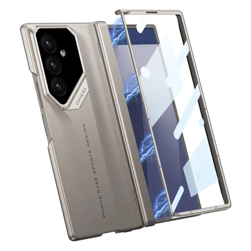 Samsung Galaxy Z Fold 7 Magnetic Hinge Protection Case with Full Body Frame & Transparent Front Cover