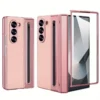 Samsung Galaxy Z Fold 6 Leather Case with S-Pen | Premium Protective Flip Cover with Front Glass Protection