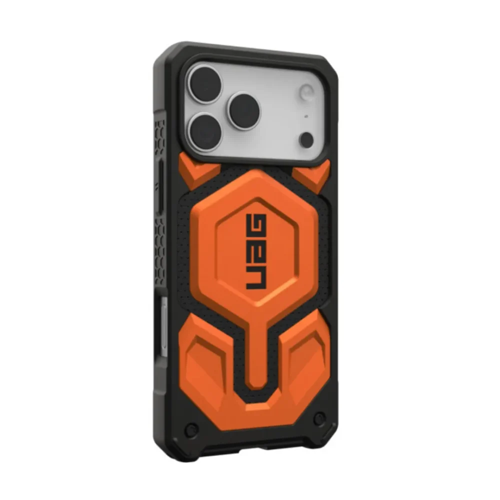 UAG Monarch Pro MagSafe Case for iPhone 17 Pro Series with Carbon Fiber Design | Cosmic Orange UAG Monarch Pro MagSafe Case for iPhone 17 Pro Series with Carbon Fiber Design | Cosmic Orange